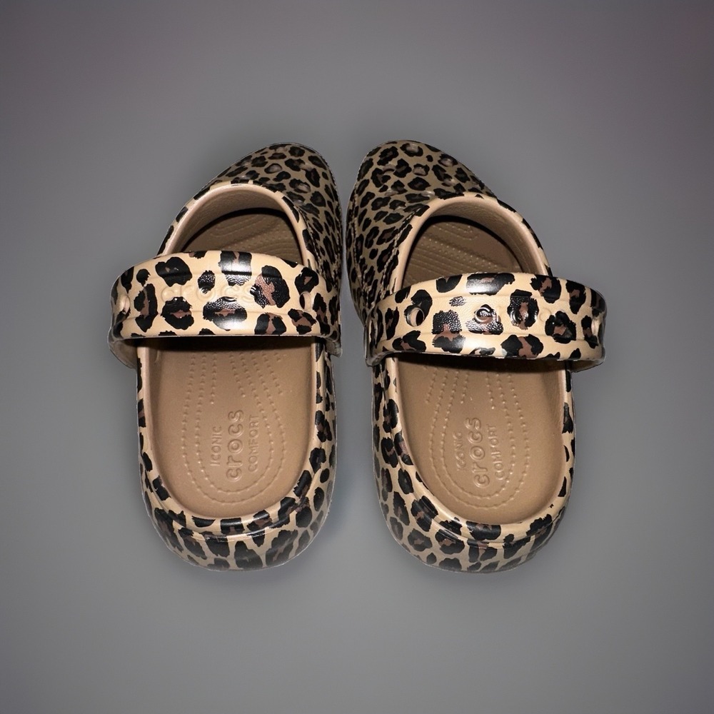 Crocs Classic Platform Leopard Print Clogs NWOB Never Used Womens Size 6 - Picture 5 of 7